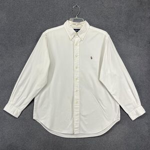 Ralph Lauren Shirt Mens 17 34/35 White Classic Fit Button Down Long Sleeve